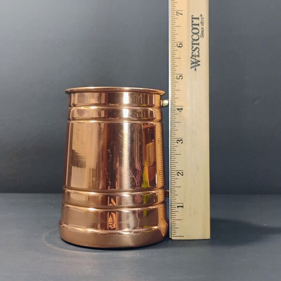Copper Stainless Steel Moscow Mule Tankarts Mug Set Of 2 Old Style Beer Cups Lot - Picture 6 of 11